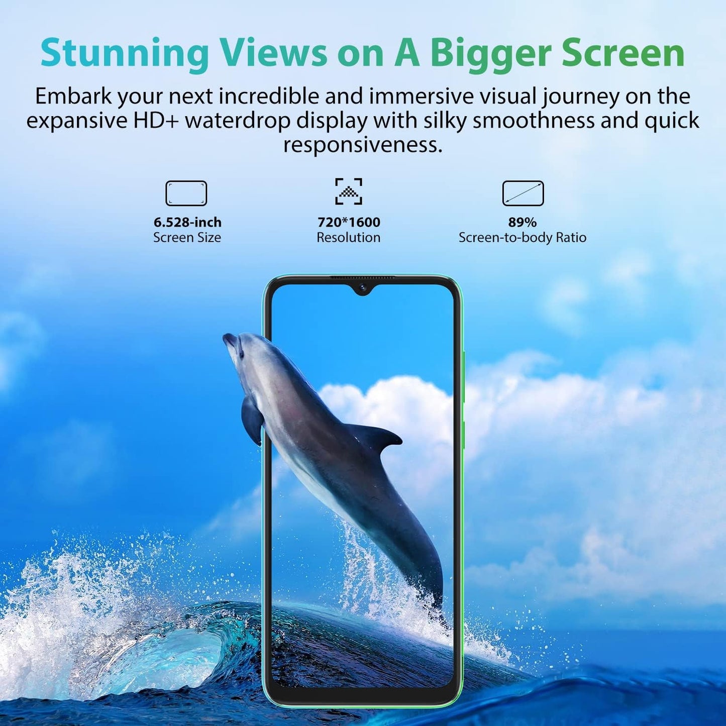 Unlocked Smartphones, A55, 2022 Unlocked Cell Phones Android 11, 6.528'' HD+,3GB RAM 16GB Rom,4780Mah High Capacity Battery,3-Card Slots,4G Dual Sim,Wi-Fi,8Mp+5Mp,Face Id,T-Mobile Phone,Black