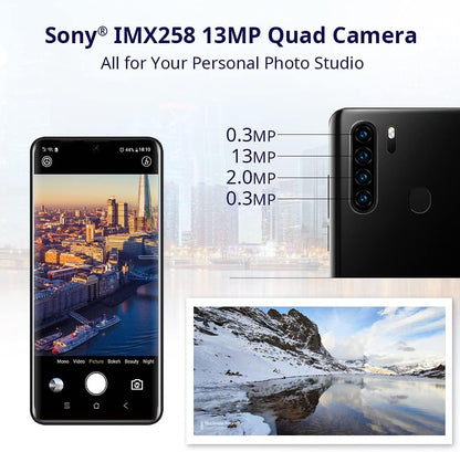 Unlocked Smartphones, A80 Plus, Dual Sim Unlocked Cell Phones, Bundle Android 10 OS 4GB+64GB ROM, 6.5" HD+, Fingerprint Face Detection, 4680Mah Capacity Battery, 4G Tmobile Android Phone
